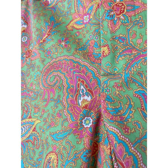 Lauren Ralph Lauren Women's Paisley Pants Size 12 Trousers Bright Spring Easter - Picture 6 of 16